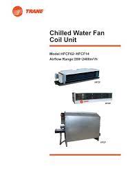 chilled water fan coil unit trane
