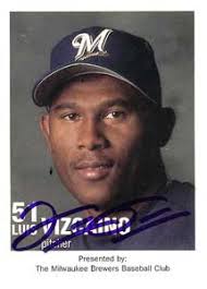 Luis Vizcaino Autograph on a Milwaukee Brewers Baseball Club Card (#51) - luis_vizcaino_autograph