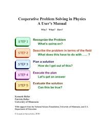 Cooperative Problem Solving In Physics