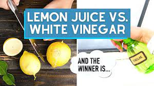 lemon juice vs vinegar for cleaning