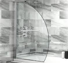 curved oval easyclean shower bath