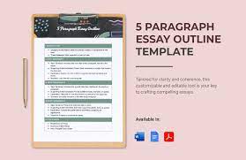 5 paragraph essay outline template in