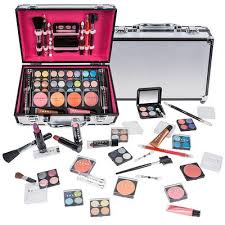 chic makeup train case with mirror