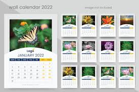 Simple Wall Calendar 2022 Premium Vector