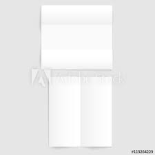 Two Blank White Folded Paper Templates On Gray Background