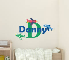 Personalised Airplane Name Wall Sticker