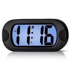 Betus Black Lcd Digital Alarm Clock