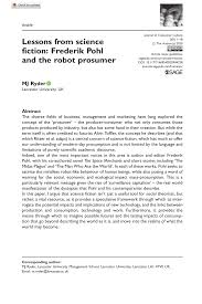 frederik pohl and the robot prosumer