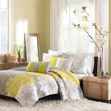 grey yellow and white bedroom ideas
