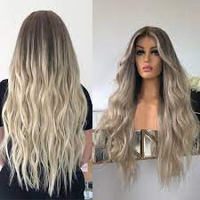 Ready to ship in 1 business day. Full Lace Human Hair Wig Balayage Medium Blonde To Icy Platinum Blonde Wigs Ebay