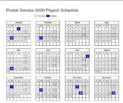 Payroll calendar 2020 and 2021 template free pdf documents. Paydays Usps News Link