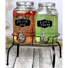 Drink Dispenser Glass Mason Jars