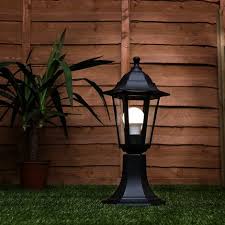 black ip44 outdoor lamp post lantern