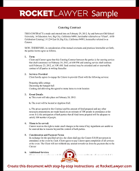 Catering Contract Agreement Template Myexampleinc