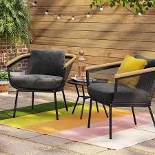 Outdoor patio sectional sofas are a core component of a patio lounge set, often accompanied by recliners or other outdoor chairs. Small Space Outdoor Furniture Set For Patios And Balconies 2020 Apartment Therapy
