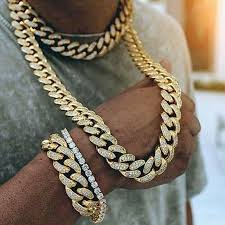 15mm aglare mens rapper necklace