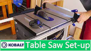 Tried out my new kobalt 15 amp 10 inch contractor table saw kt1510 from lowe's by cutting some sub flooring. Setting Up Kobalt 15 Amp 10 In Carbide Tipped Table Saw Youtube