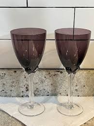 Murano Purple Wine Glasses