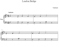 London bridge is falling down piano tutorial. London Bridge Piano Sheet Music