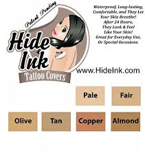 Hide Ink Tattoo Covers Medium Colors Sample Pack