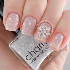 Awesome grey & white hearts and dots nails nailart. 33 Beautiful Snowflake Nail Art Designs Be Modish
