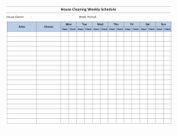 Cleaning Schedule Template House Cleaning Schedule Template For