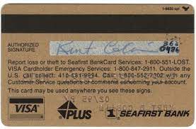 Sign back of credit card. You Can Buy Kurt Cobain S Credit Card At Auction Alternative Press