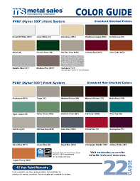 Steel Aluminum Manufacturer Color Charts
