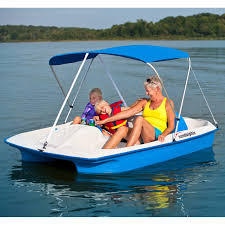 Sun Dolphin Blue Sun Slider Paddle Boat with Canopy | Pedal boat, Pedal boats, Boat