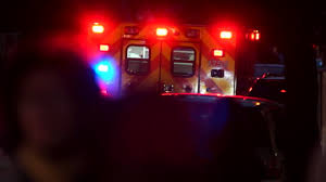 An Ambulance Is Parked With It Emergency Lights On At Night High-Res Stock  Video Footage - Getty Images