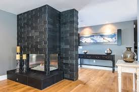 Black Slate Fireplace Contemporary