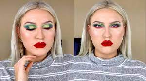 easy red and green eyeshadow tutorial