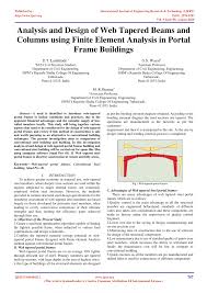 design of web tapered beams and columns