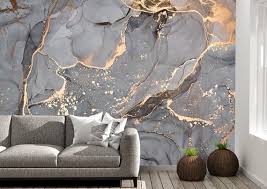 Gold Marble Wall Mural Wallpaper Stock