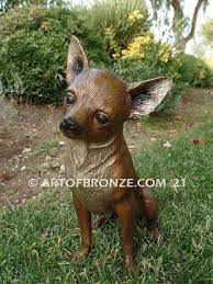 Chihuahua Sitting Art Of Bronze