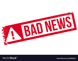 Bad News Rubber Stamp Royalty Free Vector Image