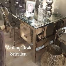 The well chosen mirrored furniture is great for adding space and light to your interior. French Furniture Home Office Mirrored Writing Desk La Maison Chic
