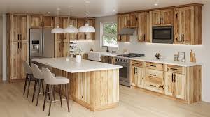 natural hickory shaker kitchen cabinets