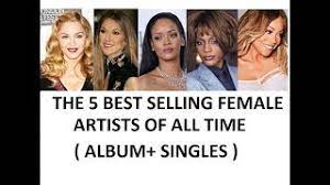 the 5 best selling female artists of