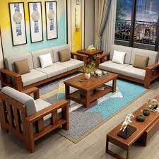 Explore latest design of sofa set available in 1, 2, 3,4 seater for living room. Wooden Sofa Set Online Mindonmath