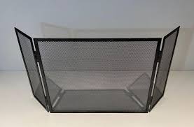 Fireplace Screen In Steel 1970s For
