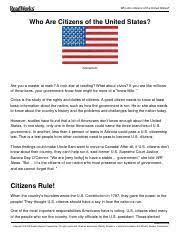 who are citizens of the united states