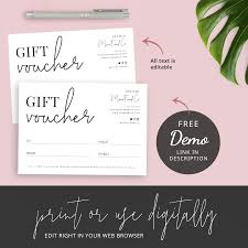 minimalist gift certificate template