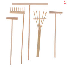 5pcs Mini Bamboo Rake For Zen Garden