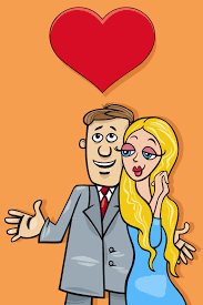 valentine card with funny cartoon
