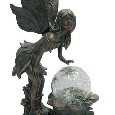 Pre Lit Led Garden Fairy Statue 16
