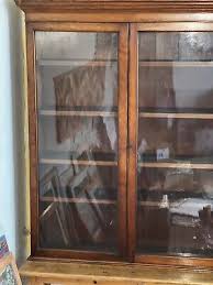 Antique Bookcase Cabinet With Glass