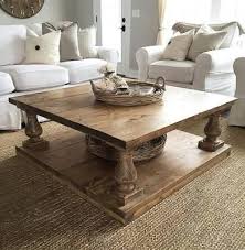 Their circular shape creates space in tight quarters and is easier to navigate around, especially when surrounded by seating. Balustrade Salvaged Wood Coffee Table Coffee Table Farmhouse Large Square Coffee Table Coffee Table