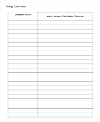 Note Paper Template Avid Notes Contemporary Publish Cornell