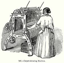 carpet shearing machine stock image